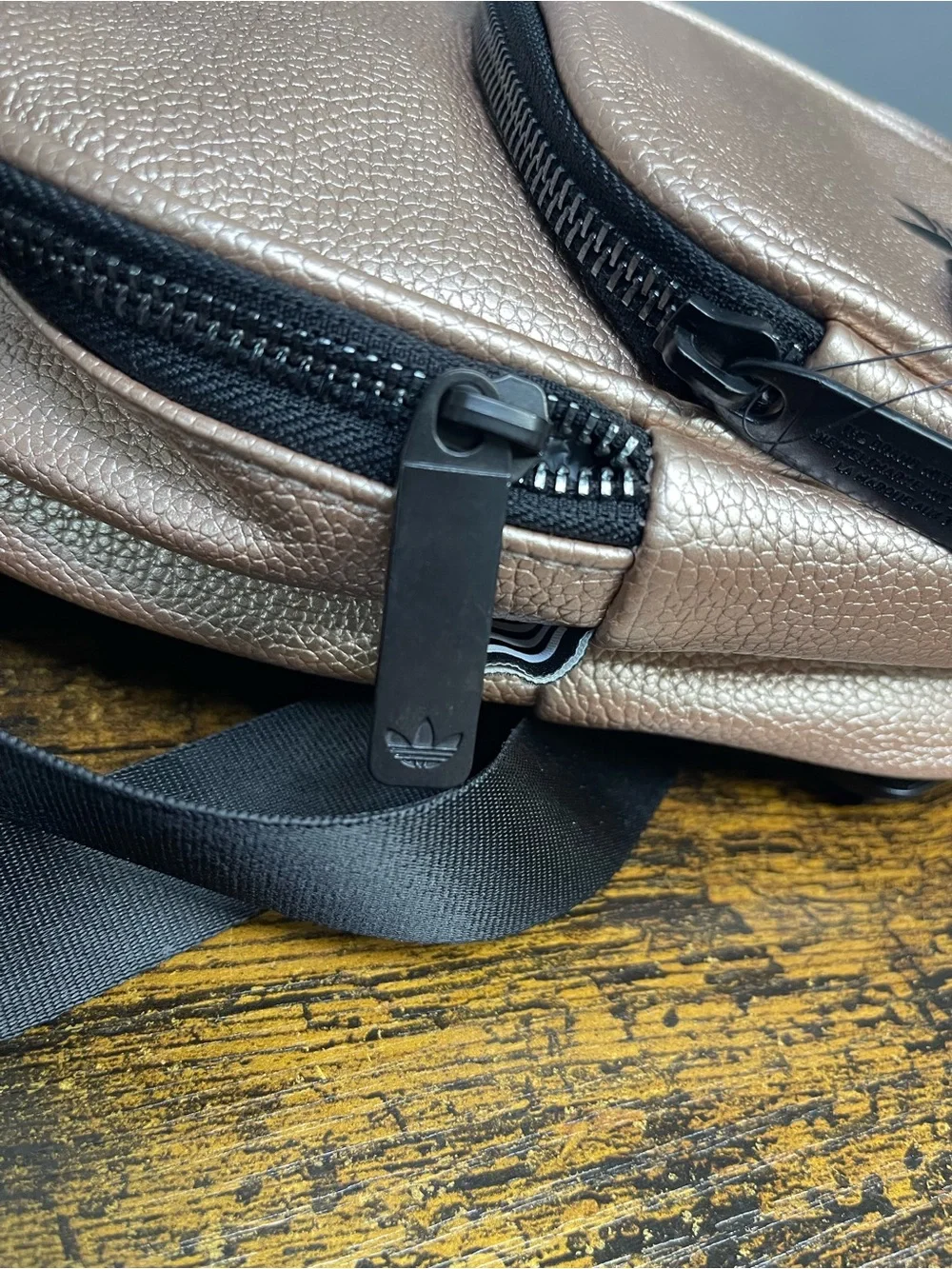 Adidas Unisex Metallic Rose Gold Mini Crossbody Bag